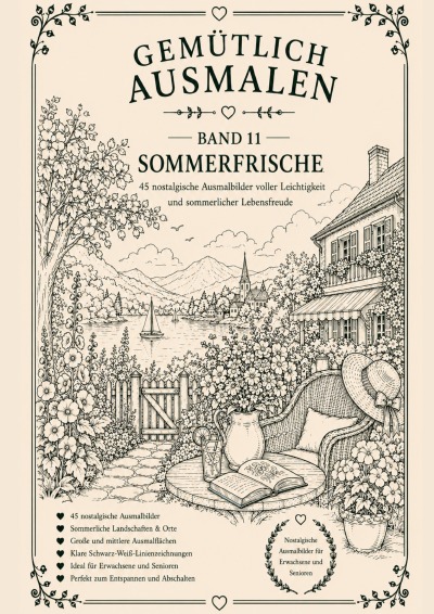 'Cover von Gemütlich ausmalen – Sommerfrische'-Cover