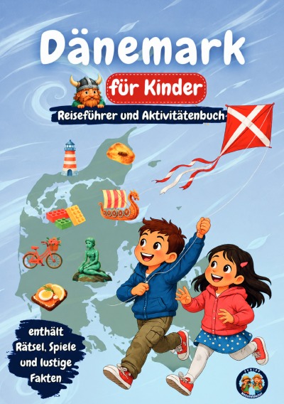 'Cover von Dänemark für Kinder – Reiseführer und Aktivitätenbuch'-Cover