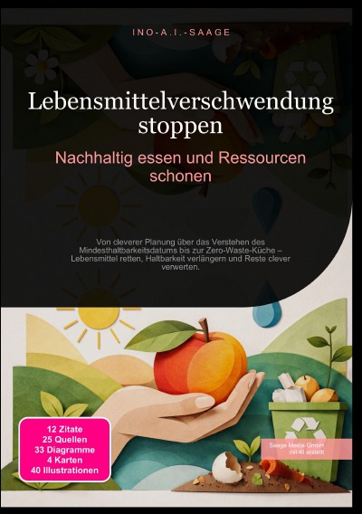 'Cover von Lebensmittelverschwendung stoppen: Nachhaltig essen und Ressourcen schonen'-Cover