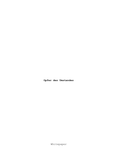 'Cover von Opfer des Umstandes – Whitepaper'-Cover