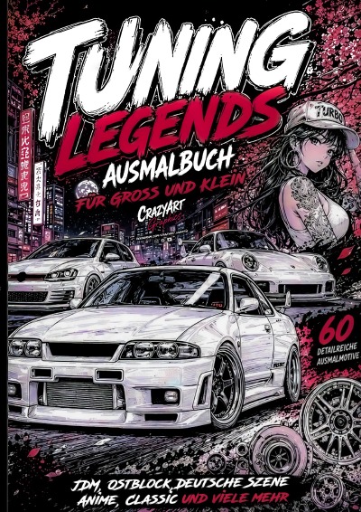 'Cover von Tuning Legends Ausmalbuch'-Cover
