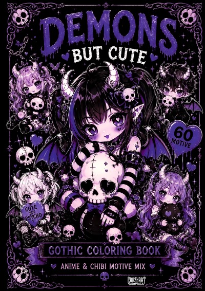 'Cover von Demons but Cute Ausmalbuch'-Cover