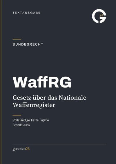 'Cover von WaffRG – Gesetz über das Nationale Waffenregister'-Cover