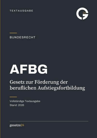 'Cover von AFBG – Gesetz zur Förderung der beruflichen Aufstiegsfortbildung'-Cover