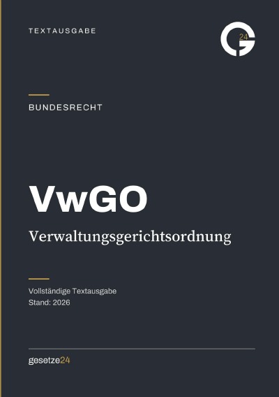 'Cover von VwGO – Verwaltungsgerichtsordnung'-Cover