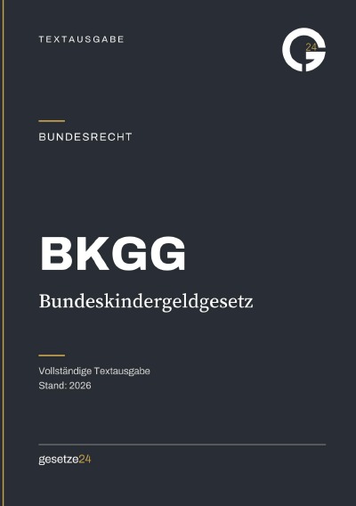 'Cover von BKGG – Bundeskindergeldgesetz'-Cover