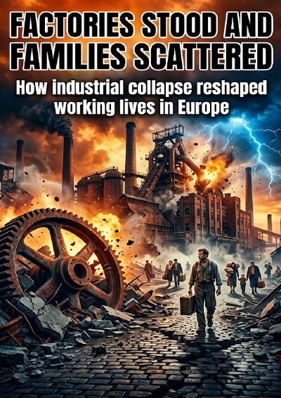 'Cover von Factories stood and families scattered'-Cover
