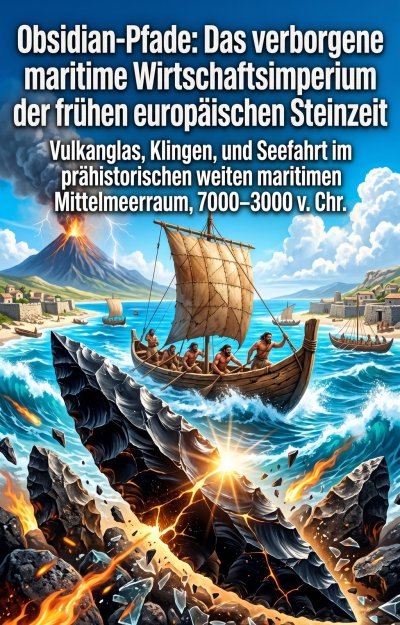 'Cover von Obsidian-Pfade: Das verborgene maritime Wirtschaftsimperium der frühen europäischen Steinzeit'-Cover