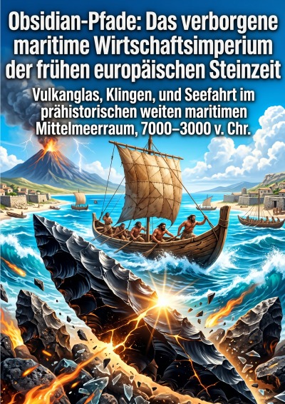 'Cover von Obsidian-Pfade: Das verborgene maritime Wirtschaftsimperium der frühen europäischen Steinzeit'-Cover