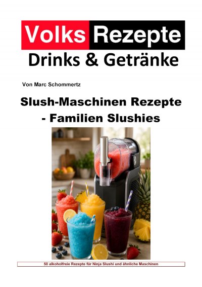 'Cover von Volksrezepte Drinks & Getränke –  Slush-Maschinen Rezepte – Familien-Slushies'-Cover
