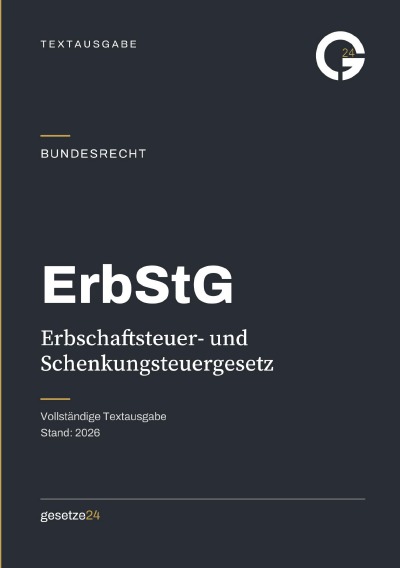 'Cover von ErbStG – Erbschaftsteuer- und Schenkungsteuergesetz'-Cover