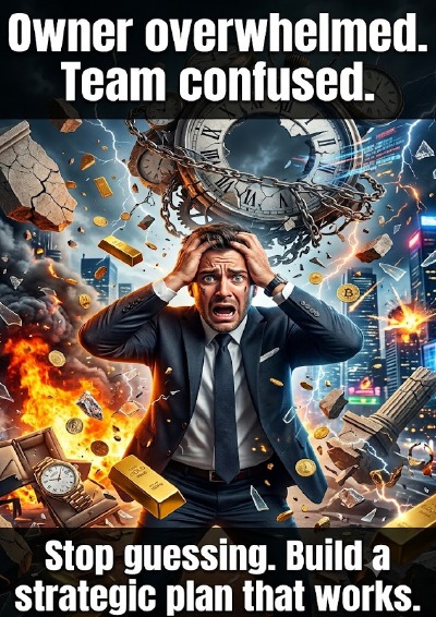 'Cover von Owner overwhelmed. Team confused.'-Cover