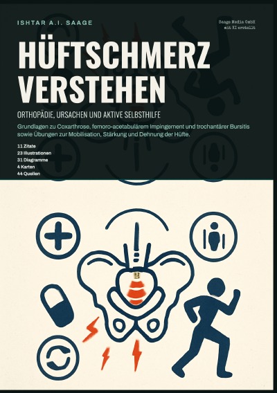 'Cover von Hüftschmerz verstehen: Orthopädie, Ursachen und aktive Selbsthilfe'-Cover