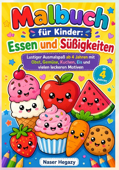 'Cover von Malbuch für Kinder: Essen und Süßigkeiten'-Cover