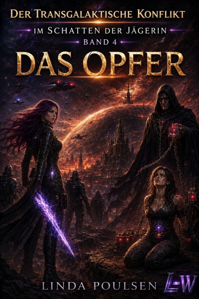 'Cover von Der transgalaktische Konflikt – Im Schatten der Jägerin – Band 4 – Das Opfer'-Cover