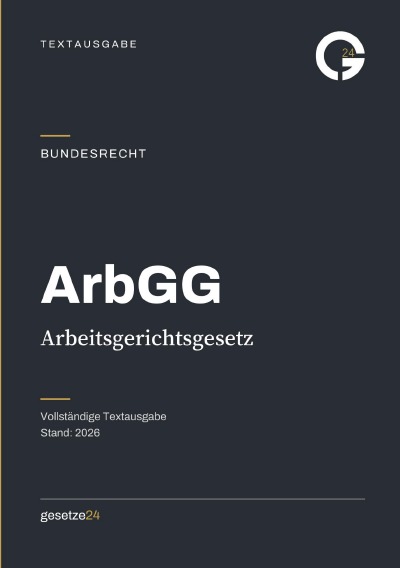 'Cover von ArbGG – Arbeitsgerichtsgesetz'-Cover