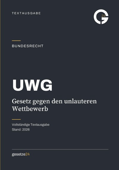 'Cover von UWG – Gesetz gegen den unlauteren Wettbewerb'-Cover