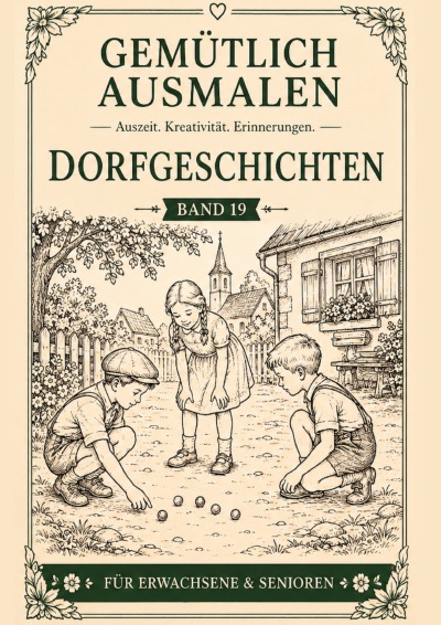 'Cover von Gemütlich ausmalen – Dorfgeschichten'-Cover