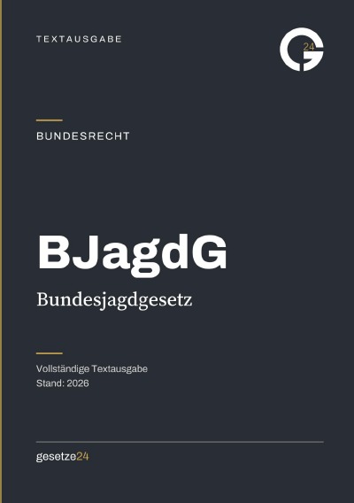 'Cover von BJagdG – Bundesjagdgesetz'-Cover