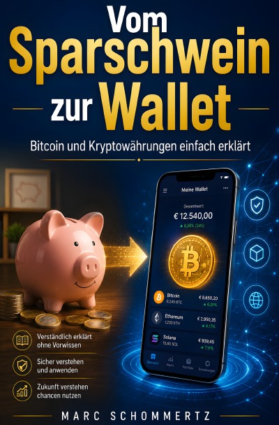 'Cover von Vom Sparschwein zur Wallet – Bitcoin und Kryptowährungen einfach erklärt'-Cover