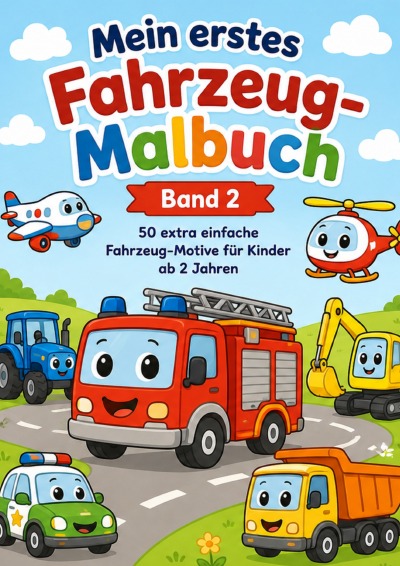 'Cover von Mein erstes Fahrzeug-Malbuch – Band 2 – Ringbuch'-Cover