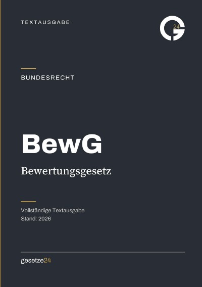 'Cover von BewG – Bewertungsgesetz'-Cover