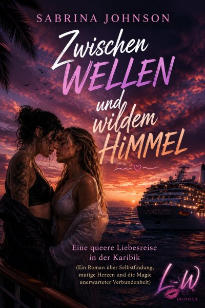 'Cover von Zwischen Wellen und wildem Himmel – Eine queere Liebesreise in der Karibik'-Cover