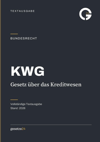 'Cover von KWG – Gesetz über das Kreditwesen'-Cover