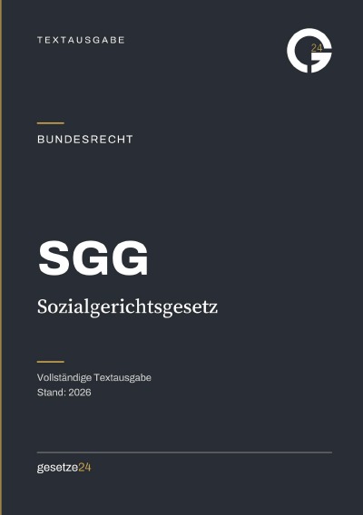 'Cover von SGG – Sozialgerichtsgesetz'-Cover