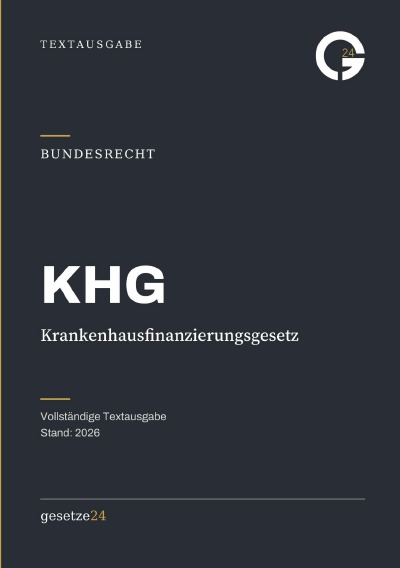 'Cover von KHG – Krankenhausfinanzierungsgesetz'-Cover