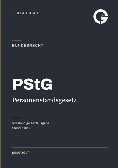 'Cover von PStG – Personenstandsgesetz'-Cover