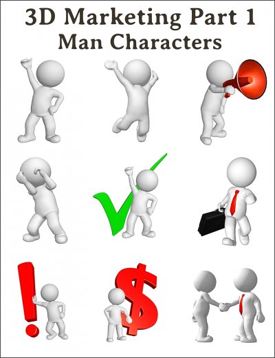 'Cover von 3D Marketing Part 1 Man Characters.'-Cover