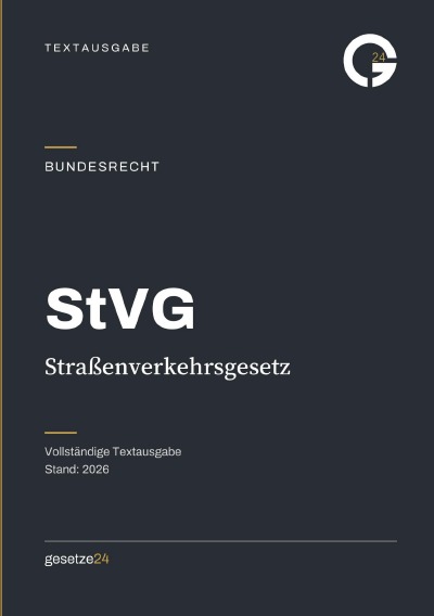 'Cover von StVG – Straßenverkehrsgesetz'-Cover