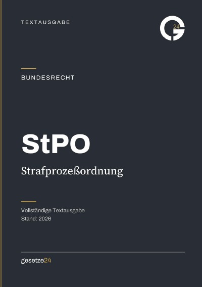'Cover von StPO – Strafprozeßordnung'-Cover