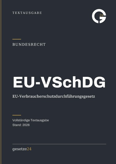 'Cover von EU-VSchDG – Gesetz zur Durchführung der Verordnung (EU) 2017/2394 des Europäischen Parlaments und des Rates'-Cover