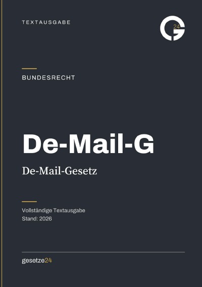 'Cover von De-Mail-G – De-Mail-Gesetz'-Cover