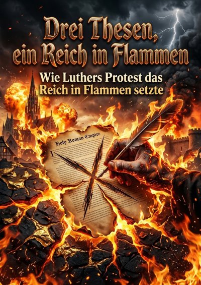 'Cover von Drei Thesen, ein Reich in Flammen'-Cover