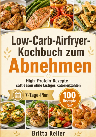 'Cover von Low-Carb-Airfryer-Kochbuch zum Abnehmen'-Cover