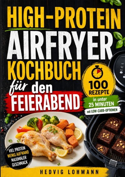 'Cover von High-Protein-Airfryer-Kochbuch für den Feierabend'-Cover