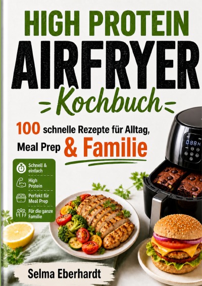 'Cover von High Protein Airfryer-Kochbuch'-Cover
