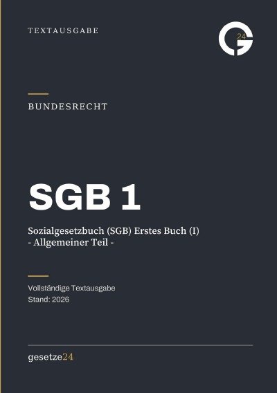 'Cover von SGB 1 – Sozialgesetzbuch (SGB) Erstes Buch (I) – Allgemeiner Teil –'-Cover