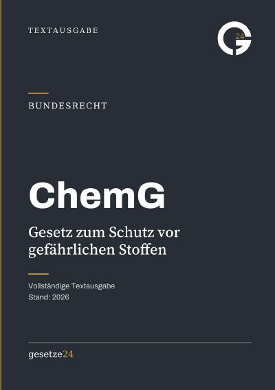 'Cover von ChemG – Gesetz zum Schutz vor gefährlichen Stoffen'-Cover