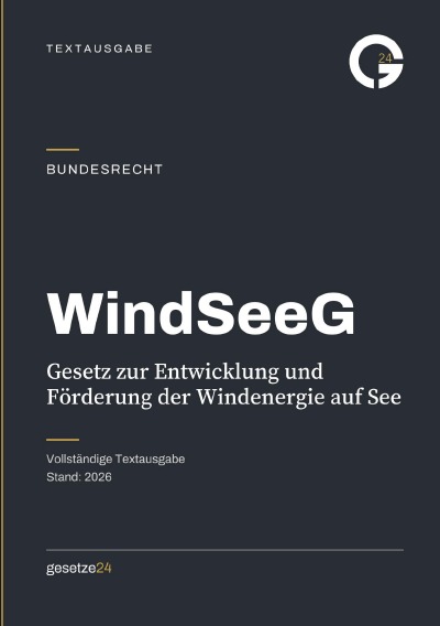 'Cover von WindSeeG – Gesetz zur Entwicklung und Förderung der Windenergie auf See'-Cover