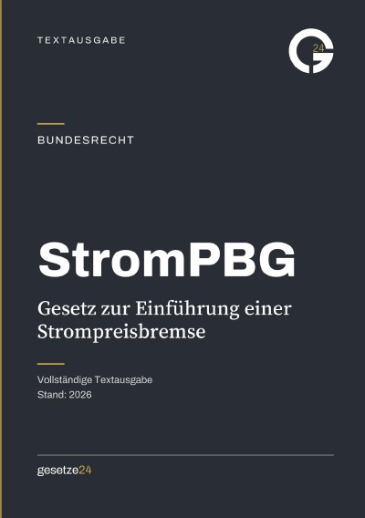 'Cover von StromPBG – Gesetz zur Einführung einer Strompreisbremse'-Cover