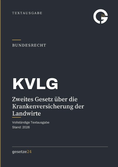 'Cover von KVLG – Zweites Gesetz über die Krankenversicherung der Landwirte'-Cover