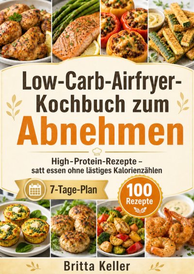 'Cover von Low-Carb-Airfryer-Kochbuch zum Abnehmen'-Cover
