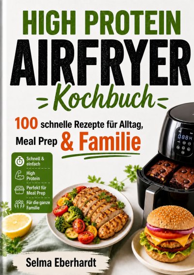 'Cover von High Protein Airfryer-Kochbuch'-Cover