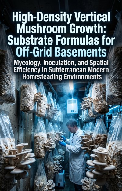 'Cover von High-Density Vertical Mushroom Growth: Substrate Formulas for Off-Grid Basements'-Cover