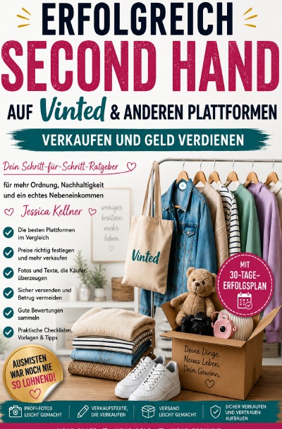 'Cover von Second Hand erfolgreich verkaufen –  Mit Vinted, Kleinanzeigen & Co. Schritt für Schritt zum Nebeneinkommen'-Cover
