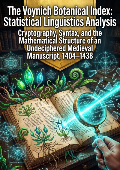 'Cover von The Voynich Botanical Index: Statistical Linguistics Analysis'-Cover